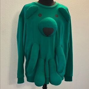 GCDS Green 3D Bear Sweatshirt